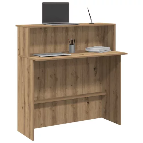 Recepciós pult kézműves tölgy 100x50x103,5 cm szerelt fa