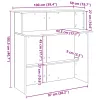 Recepciós pult kézműves tölgy 100x50x103,5 cm szerelt fa