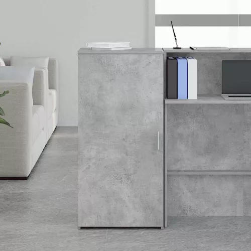 Tároló szekrény betonszürke 50x45x103,5 cm szerelt fa