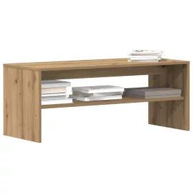   Kézműves tölgy színű szerelt fa TV-szekrény 100x40x40 cm