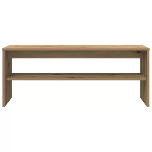 Kézműves tölgy színű szerelt fa TV-szekrény 100x40x40 cm