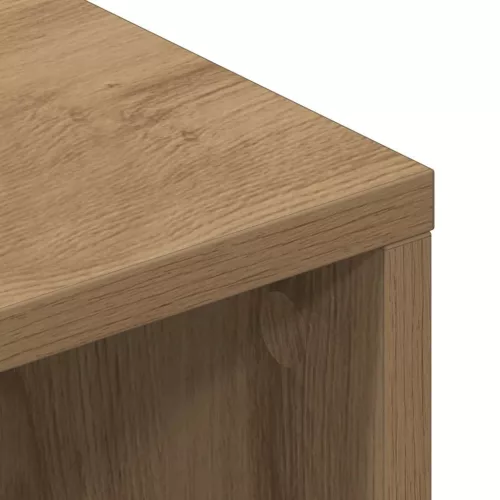 Kézműves tölgy színű szerelt fa TV-szekrény 100x40x40 cm
