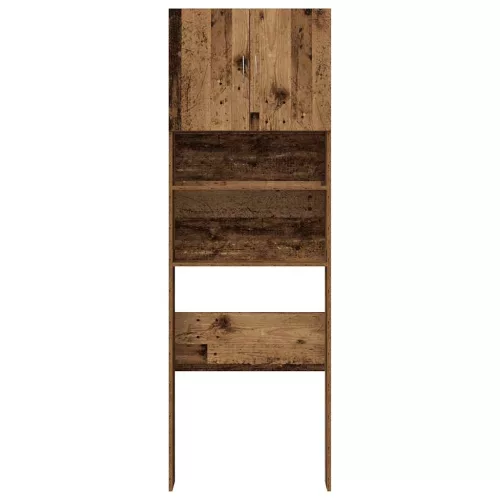 Antik fa szerelt fa mosógépszekrény 64 x 24 x 190 cm