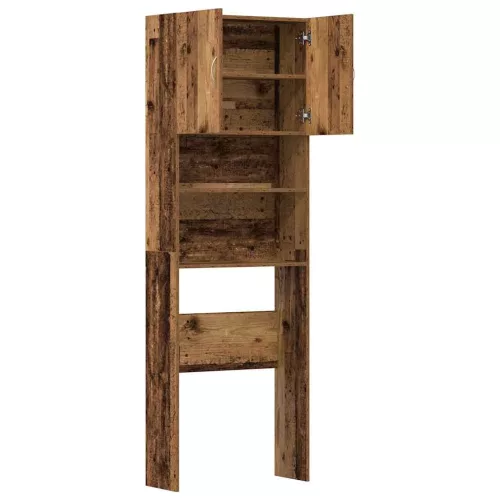 Antik fa szerelt fa mosógépszekrény 64 x 24 x 190 cm
