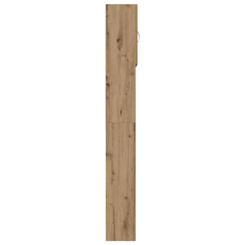Kézműves tölgy szerelt fa mosógépszekrény 64 x 24 x 190 cm