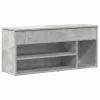 Betonszürke szerelt fa cipőpolc 102x30,5x45 cm