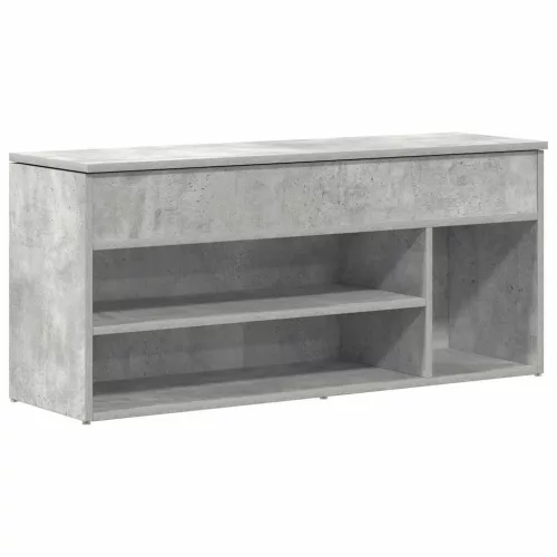 Betonszürke szerelt fa cipőpolc 102x30,5x45 cm