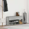 Betonszürke szerelt fa cipőpolc 102x30,5x45 cm