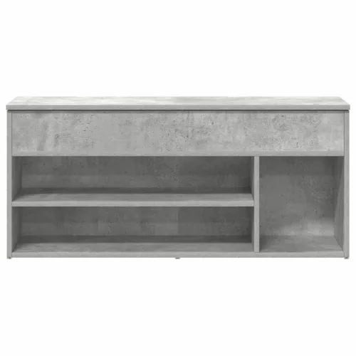Betonszürke szerelt fa cipőpolc 102x30,5x45 cm