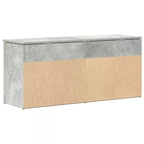 Betonszürke szerelt fa cipőpolc 102x30,5x45 cm