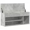 Betonszürke szerelt fa cipőpolc 102x30,5x45 cm