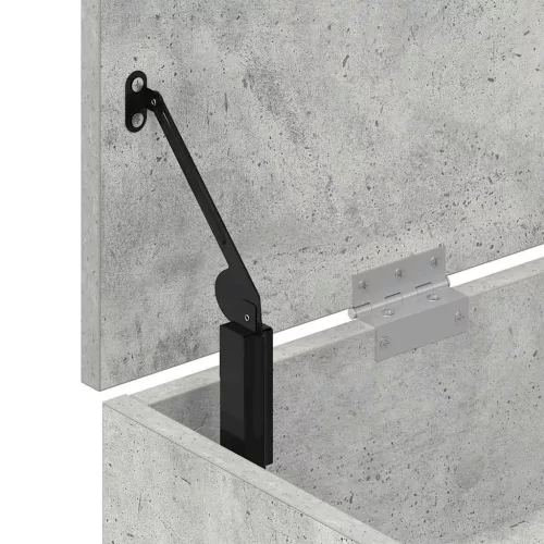 Betonszürke szerelt fa cipőpolc 102x30,5x45 cm
