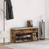 Füstös tölgy színű szerelt fa cipőpolc 102x30,5x45 cm