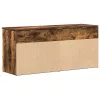 Füstös tölgy színű szerelt fa cipőpolc 102x30,5x45 cm