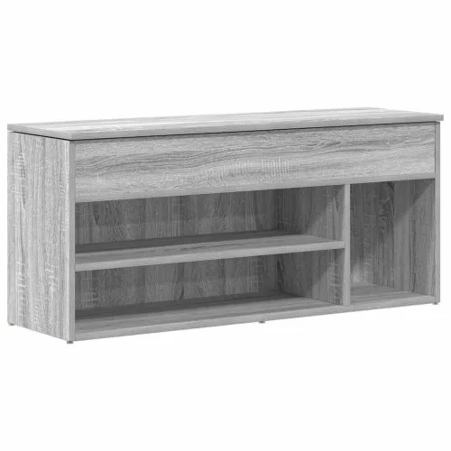 Szürke sonoma színű szerelt fa cipőpolc 102x30,5x45 cm