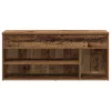 Antik fa színű szerelt fa cipőtároló pad 102x30,5x45 cm