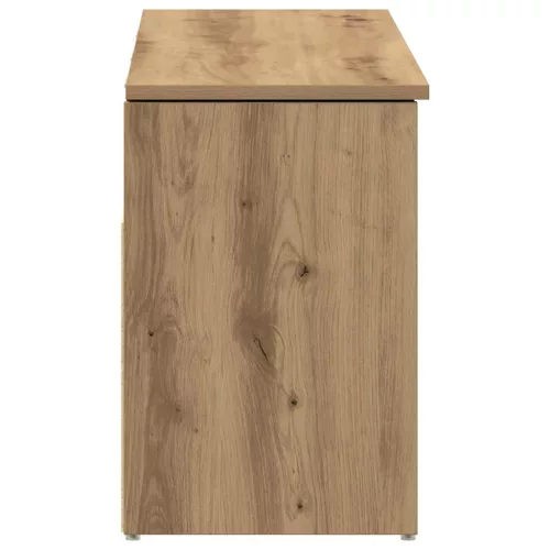 Kézműves tölgy színű szerelt fa cipőtároló pad 102x30,5x45 cm