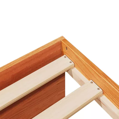 Kanapéágy ágy matrac viaszbarna 100x200 cm tömör fa fenyőfa