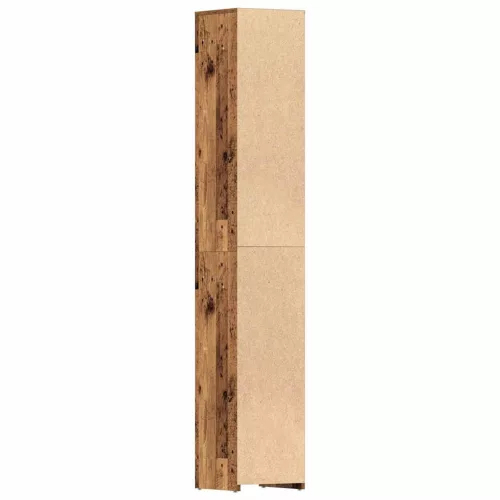 Antik fa színű szerelt fa fürdőszobaszekrény 30 x 30 x 183,5 cm