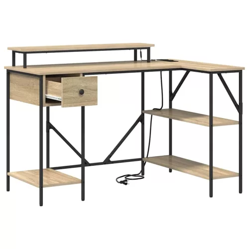 Asztal fiókkal sonoma tölgy 120 x 79 x 86.5 cm Faanyag