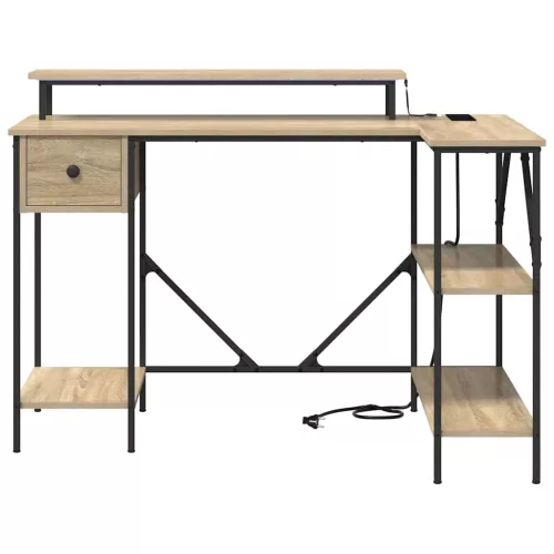 Asztal fiókkal sonoma tölgy 120 x 79 x 86.5 cm Faanyag