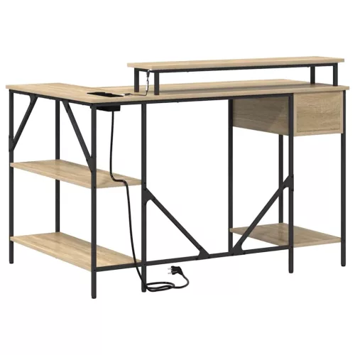 Asztal fiókkal sonoma tölgy 120 x 79 x 86.5 cm Faanyag