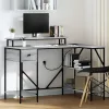 Asztal fiókkal Szürke sonoma 120 x 79 x 86.5 cm Faanyag