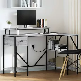 Asztal fiókkal Szürke sonoma 120 x 79 x 86.5 cm Faanyag