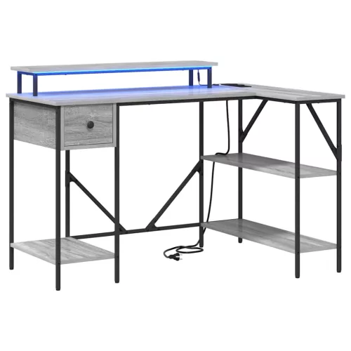 Asztal fiókkal Szürke sonoma 120 x 79 x 86.5 cm Faanyag