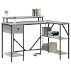 Asztal fiókkal Szürke sonoma 120 x 79 x 86.5 cm Faanyag