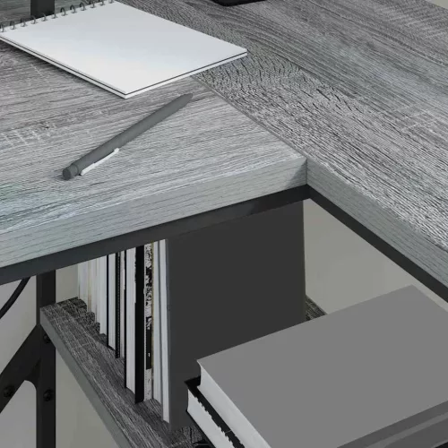 Asztal fiókkal Szürke sonoma 120 x 79 x 86.5 cm Faanyag
