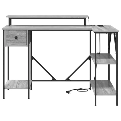 Asztal fiókkal Szürke sonoma 120 x 79 x 86.5 cm Faanyag