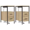 Éjjeli asztal 2 pcs sonoma tölgy 30 x 48 x 61 cm Faanyag