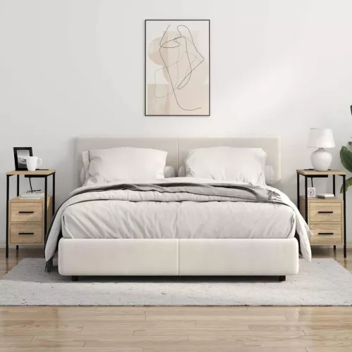 Éjjeli asztal 2 pcs sonoma tölgy 30 x 48 x 61 cm Faanyag