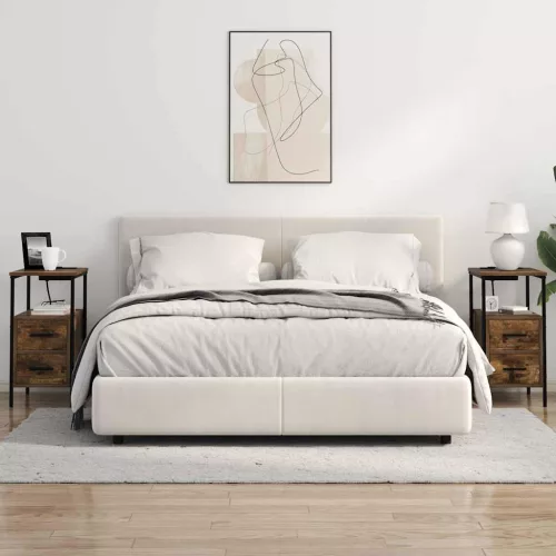 Éjjeli asztal 2 pcs Füstölt tölgy 30 x 48 x 61 cm Faanyag