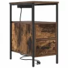 Éjjeli asztal 2 pcs Füstölt tölgy 30 x 48 x 61 cm Faanyag
