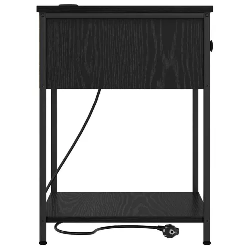 Éjjeliszekrény 2 pcs Musta tammi 42 x 41 x 56 cm Faanyag