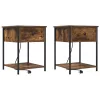 Éjjeliszekrény 2 pcs Füstölt tölgy 42 x 41 x 56 cm Faanyag