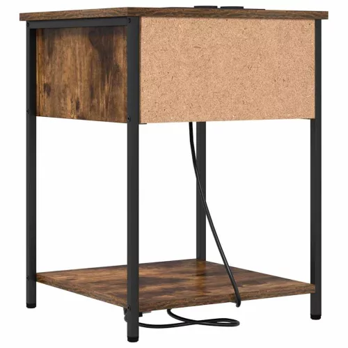 Éjjeliszekrény 2 pcs Füstölt tölgy 42 x 41 x 56 cm Faanyag