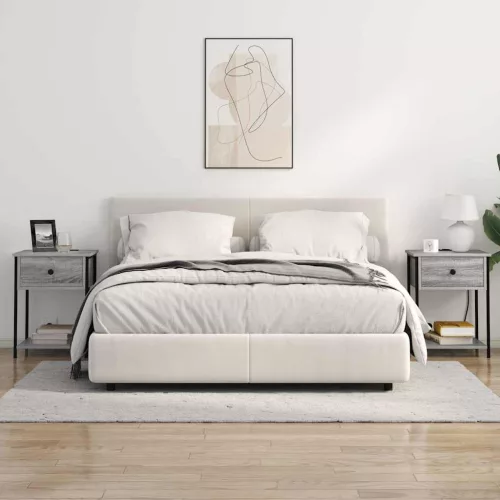 Éjjeliszekrény 2 pcs Szürke sonoma 42 x 41 x 56 cm Faanyag