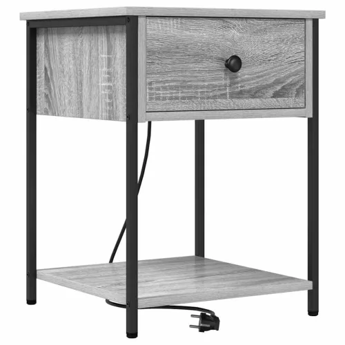 Éjjeliszekrény 2 pcs Szürke sonoma 42 x 41 x 56 cm Faanyag