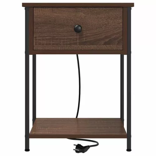 Éjjeliszekrény 2 pcs barna tölgy 42 x 41 x 56 cm Faanyag