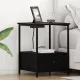 Éjjeliszekrény Töltőállomással 2 pcs Musta tammi Faanyag