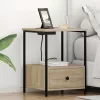 Éjjeliszekrény Töltőállomással 2 pcs sonoma tölgy Faanyag