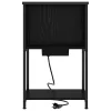 Éjjeliszekrény 2 pcs Musta tammi 38 x 31 x 61 cm Faanyag