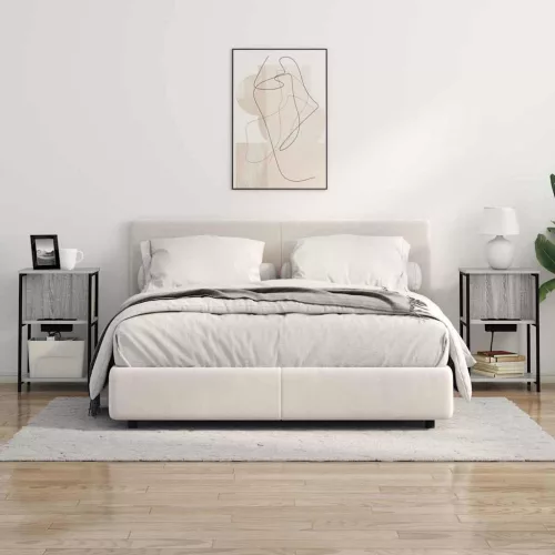 Éjjeliszekrény 2 pcs Szürke sonoma 38 x 31 x 61 cm Faanyag