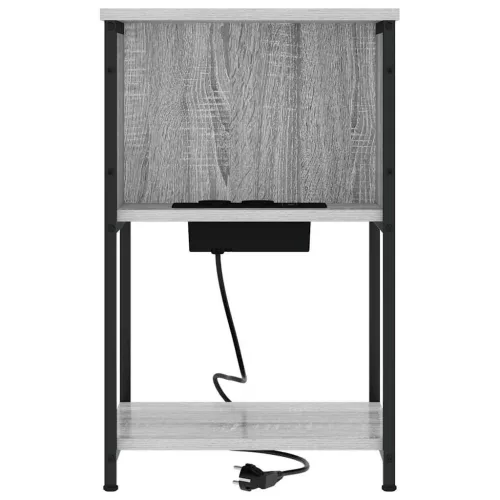 Éjjeliszekrény 2 pcs Szürke sonoma 38 x 31 x 61 cm Faanyag