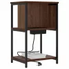 Éjjeliszekrény 2 pcs barna tölgy 38 x 31 x 61 cm Faanyag