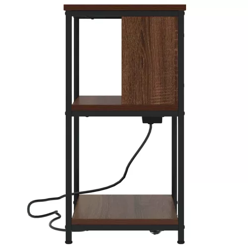 Éjjeliszekrény 2 pcs barna tölgy 38 x 31 x 61 cm Faanyag
