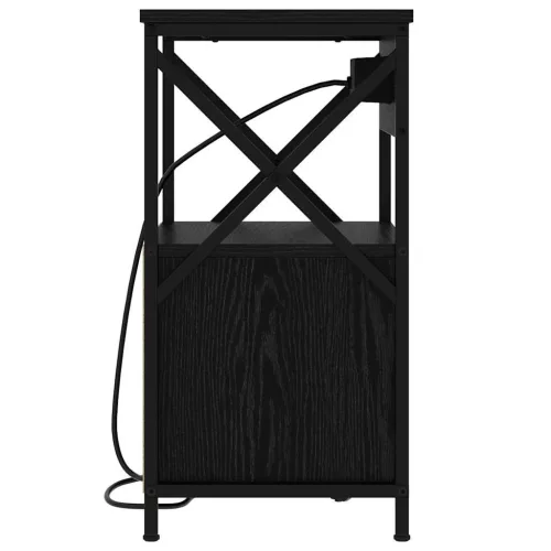 Éjjeliszekrény 2 pcs Musta tammi 40 x 31 x 60 cm Faanyag